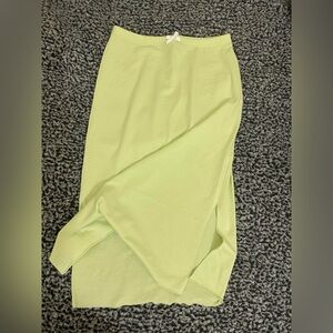 Pastal green midi skirt